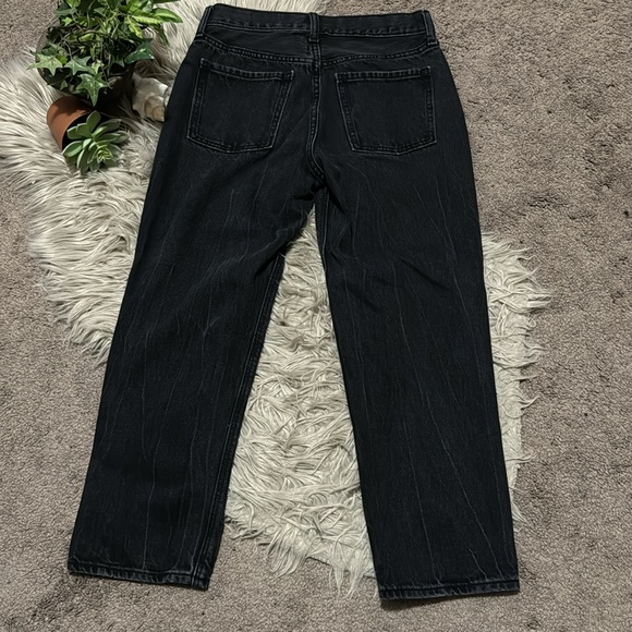 Old Navy Slouchy Straight-2-High Rise-Black-Button Fly-Vintage Wash - Picture 15 of 16